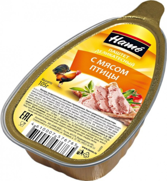 Паштет Хаме с мясом птицы 105г