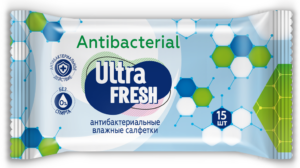 Салфетки влажные Ultra Fresh Антибактериальные 15шт