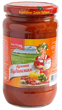 Аджика по-домашнему Краснодарская  Дары Кубани 350г