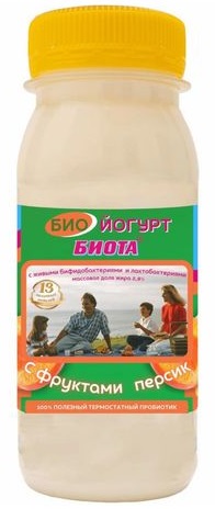 Биойогурт Биота с персиком 2,8%, 150гр