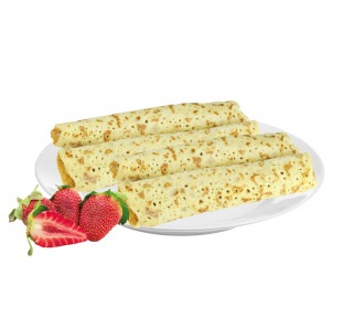Блины с клубникой