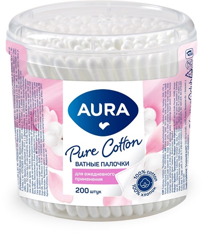 Ватные Палочки AURA, 200шт