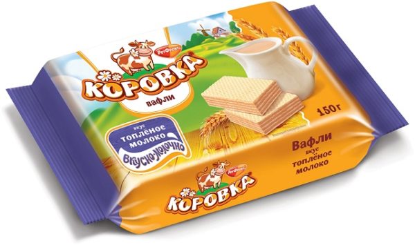 Вафли Коровка вкус Топленое молоко, 150гр