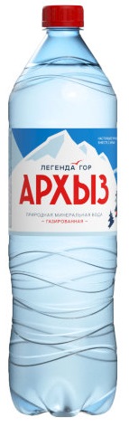 Вода минеральная Архыз Легенда Гор газированная, 1,5л