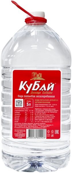 Вода минеральная Кубай негазированная, 5л