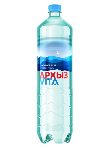 Вода питьевая Архыз Вита газированная, 1,5л