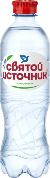 Вода питьевая Святой источник газированная, 0,5л