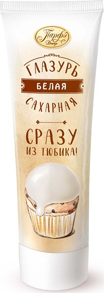 Глазурь сахарная белая, 120г