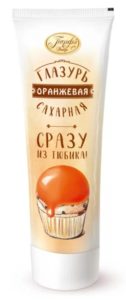 Глазурь сахарная оранжевая, 120гр