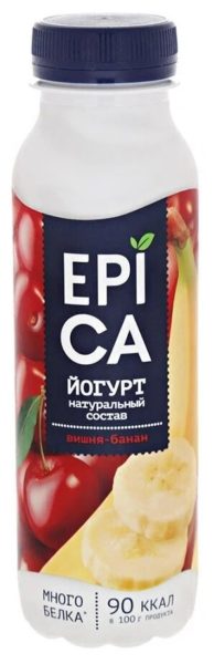 Йогурт EPICA питьевой вишня банан 2,5% 260г