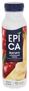 Йогурт EPICA питьевой вишня банан 2,5% 260г