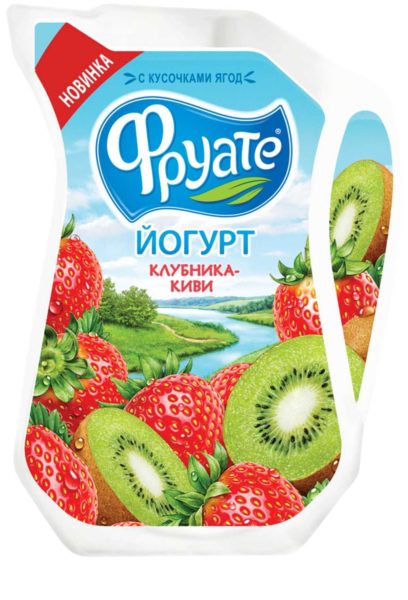 Йогурт Фруате клубника киви 1,5% 250г