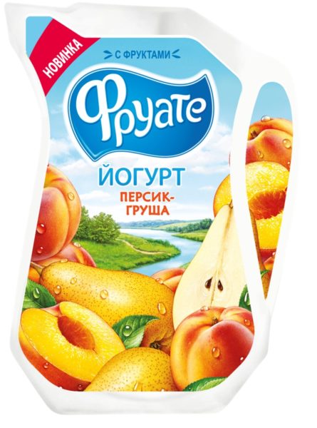 Йогурт Фруате персик-груша 1,5% 250г