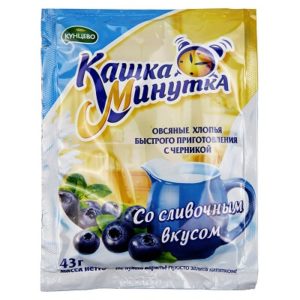 Каша Минутка овсяная сливочная с черникой, 43г