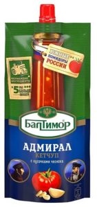 Кетчуп Балтимор адмирал с кусочками чеснока 260г