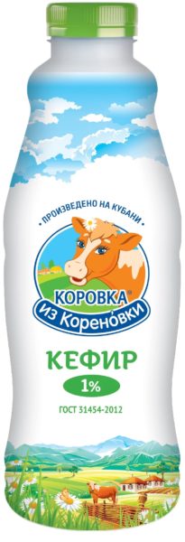 Кефир Коровка из Кореновки 1% 900мл