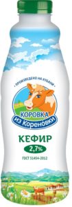 Кефир Коровка из Кореновки 2,7% 900мл бут. Кореновск
