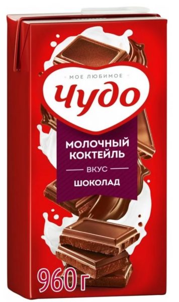Коктейль Чудо  молочный со вкусом шоколада 2% 960г