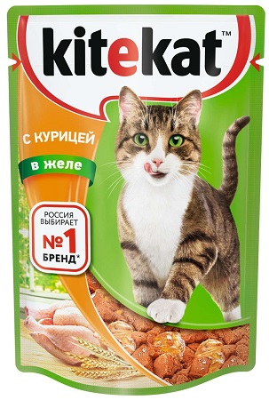 Корм для кошек Китекат Курица в желе, 85г