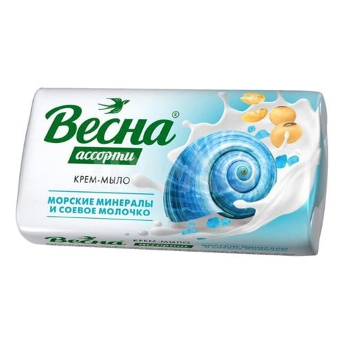 Крем-мыло Весна морские минералы и соевое молочко, 90г