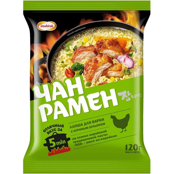 Лапша Чан Рамен для варки с куриным бульоном 120г