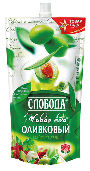 Майонез Слобода оливковый 67% 400мл