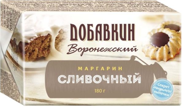 Маргарин  Воронежский со сливочным вкусом 60% 180г