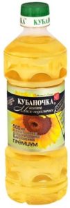 Масло подсолнечное Кубаночка рафинированное дезодорированное, 0,5л