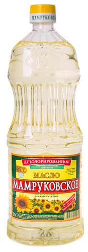 Масло подсолнечное Мамруковское рафинированное дезодорированное, 1л