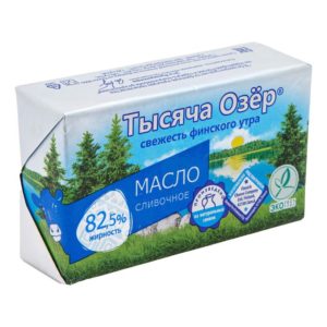 Масло сливочное Тысяча Озер 82.5% 180г