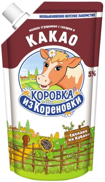 Молоко сгущенное с какао Коровка из Кореновки 270г