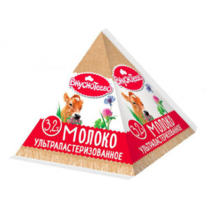 Молоко ультрапастеризованное Вкуснотеево 3,2% 0,2л