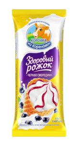 Мороженое Здоровый рожок Черная смородина 120г