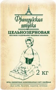 Мука пшеничная цельнозерновая Французская штучка, 2кг