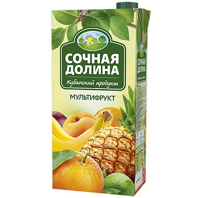 Напиток сокосодержащий Сочная Долина Мультифрукт, 1,93л