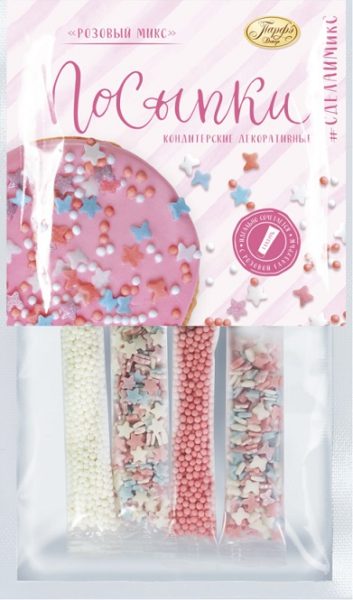 Посыпки кондитерские Розовый Микс, 20г