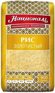 Рис Золотистый Националь обработанный паром, 900г