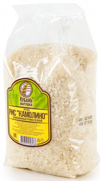 Рис Камолино промасленный Кубань Матушка, 800г