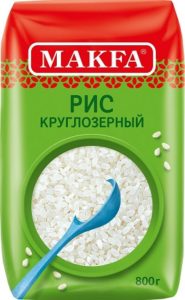 Рис Макфа круглозерновой шлифованный 800г