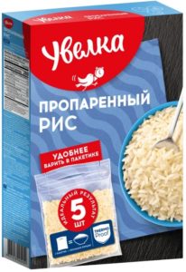 Рис длиннозерновой пропаренный Увелка, 5*80гр