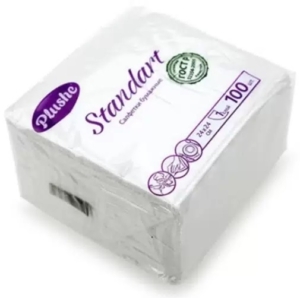 Салфетки Plushe Standart 24*24 1сл 100шт