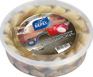 Сельдь Балтийский берег по-царски филе кусочки в масле ароматная, 400г