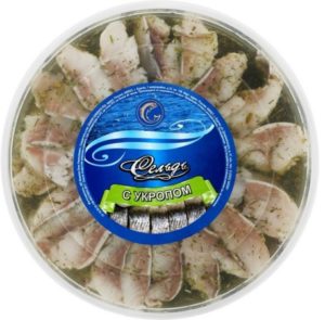 Сельдь филе-кусочки в масле Укроп, 180г