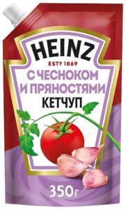 Кетчуп Хайнц с чесноком и пряностями 320г