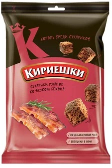 Сухарики ржаные Кириешки  бекон 100г