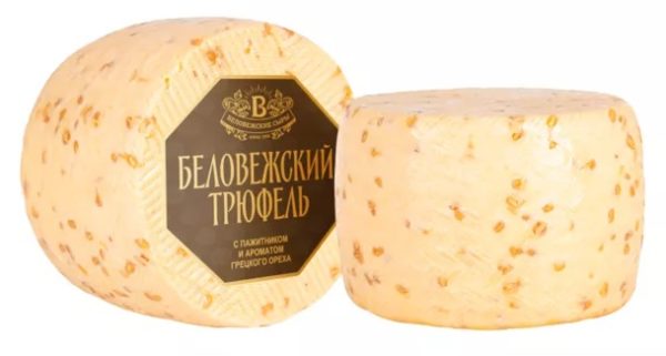Сыр Беловежский трюфель с пажитником и ароматом грецкого ореха 40%