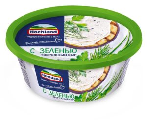 Сыр творожный Хохланд Зелень, 140г