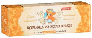 Сырок глазированный Коровка из Кореновки в белом шоколаде с карамелью 23% 50г