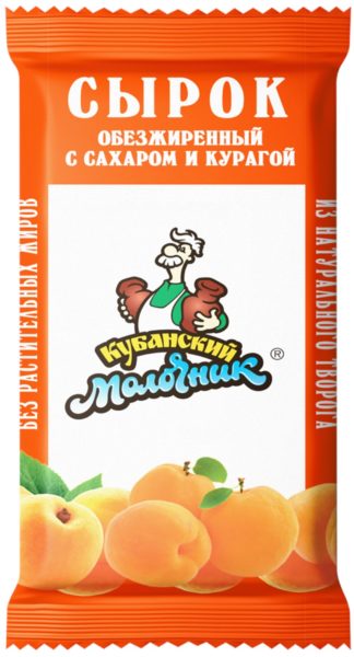 Сырок творожный Кубанский Молочник с курагой 100г