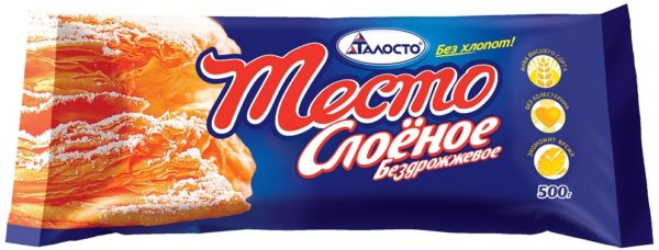 Тесто слоеное бездрожжевое Без хлопот, 500г